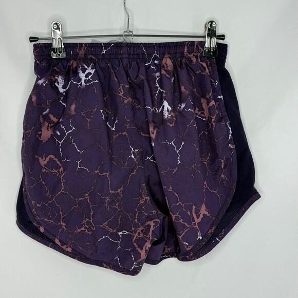 Nike Dri-Fit Shorts W/Liner Womens XS Purple Marble Athletic Running Gym Workout - Picture 2 of 4